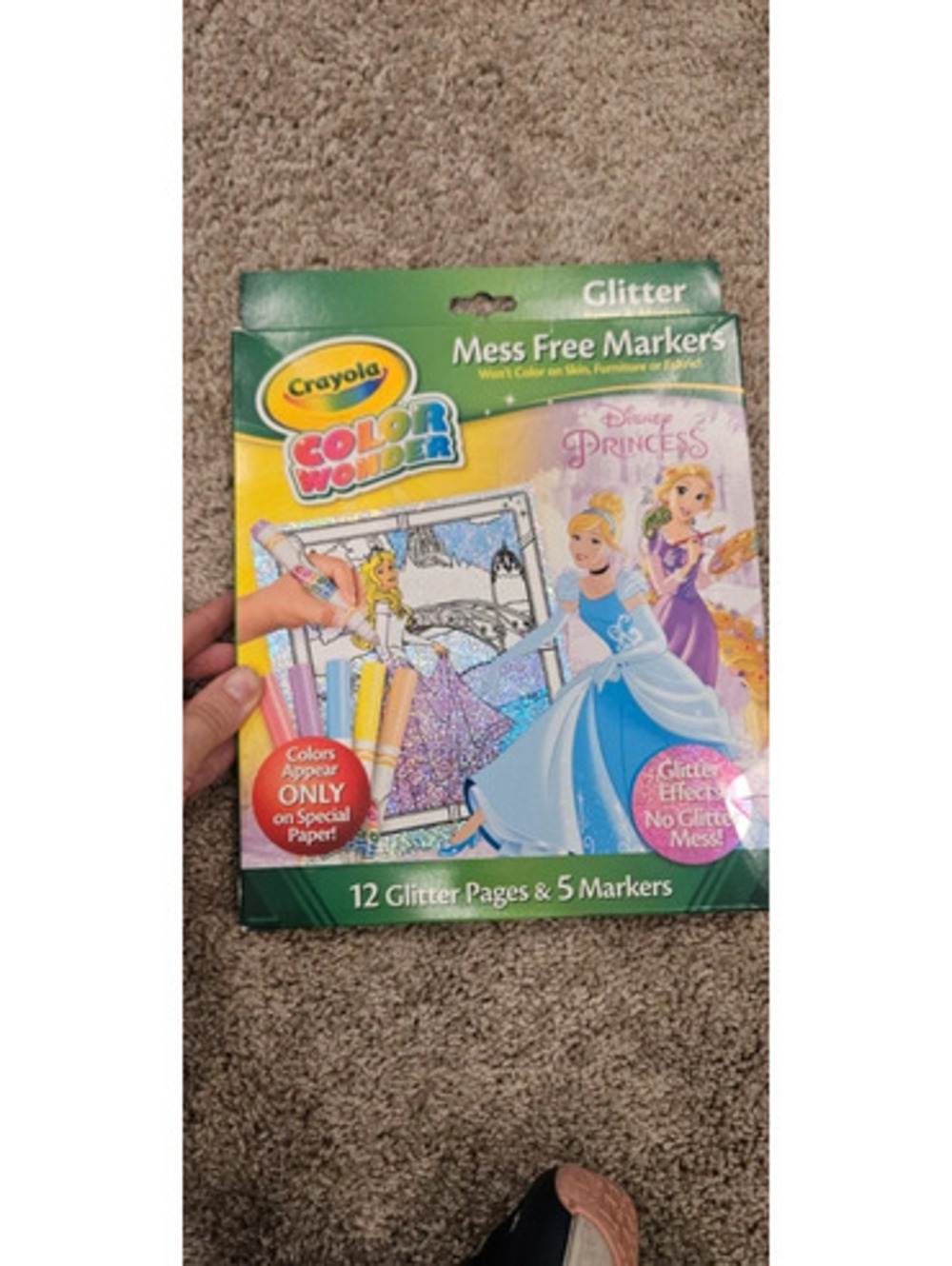 Crayola Color Wonder Disney Princess Glitter Paper & Markers Set